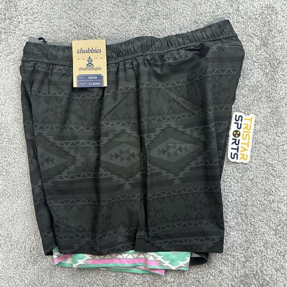 Chubbies 5.5" The Ultimate Training Shorts Mens Sz Medium Black The Quests - Picture 1 of 11
